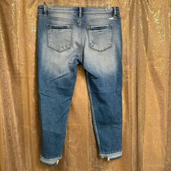 KanCan Mid Rise Skinny Ankle Reverse Hem Light Wash Jeans 15/31 - Picture 2 of 12